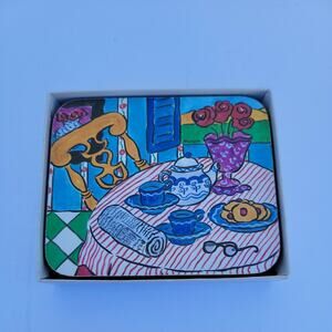 Vtg Holly Wojohn "Take A Break" Jason Cork Coasters Set Of 6 Original Box 1993